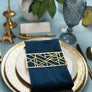 Abstract Style Napkin Wrap Matte Gold
