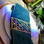Abstract Style Napkin Wrap Matte Gold