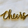 Cheers Napkin Wrap -Shiny Gold