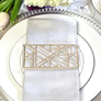 Abstract Style Napkin Wrap(4) - SET - Silver