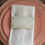 Leather Style Napkin Wrap SET (4) - Off White
