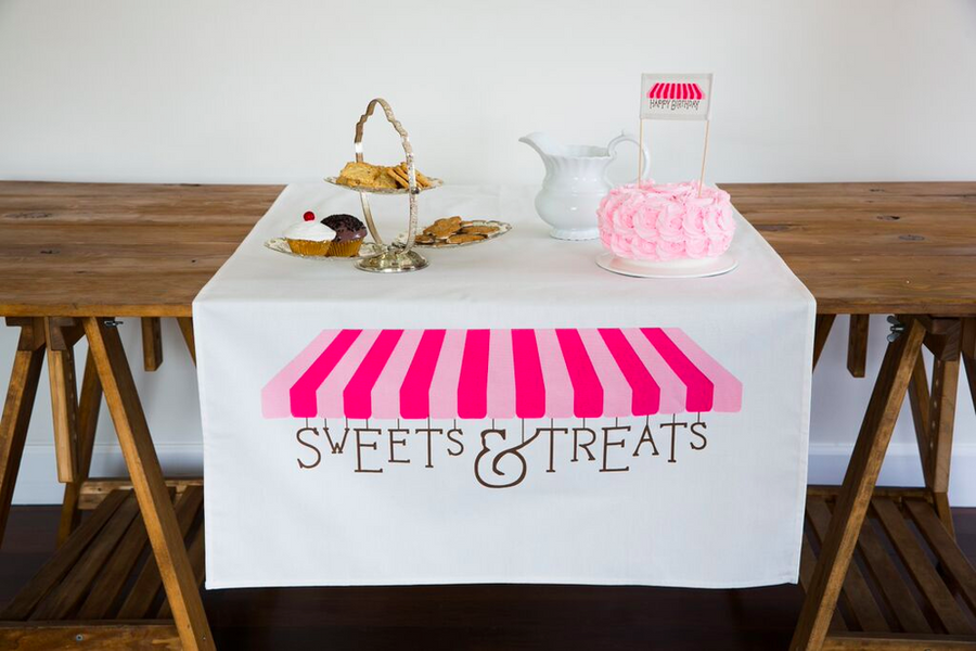 Pink Sweets & Treats Table Banner