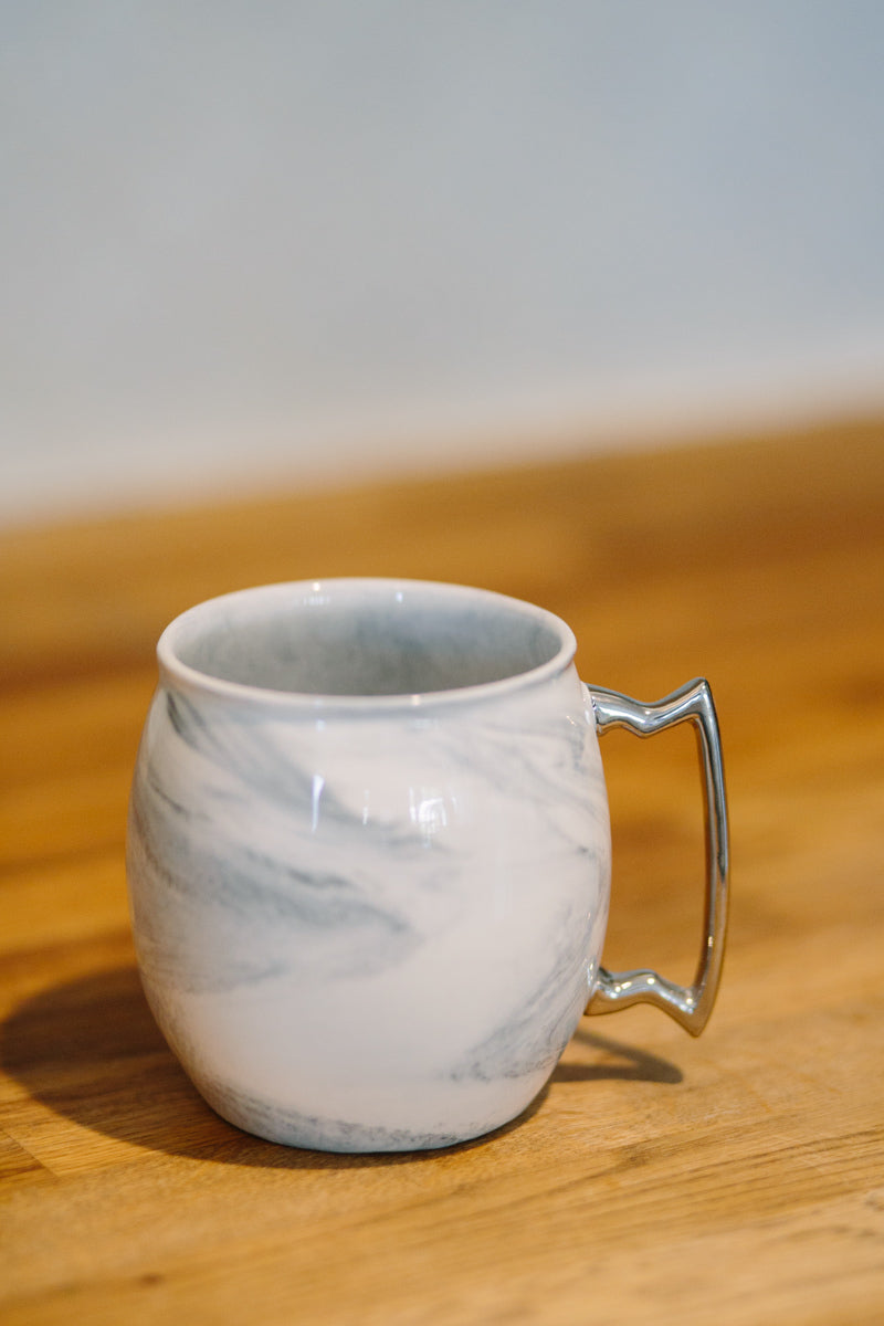 Marble & Silver Coffee Mug