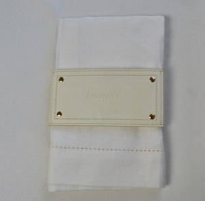 Leather Style Napkin Wrap SET (4) - Off White